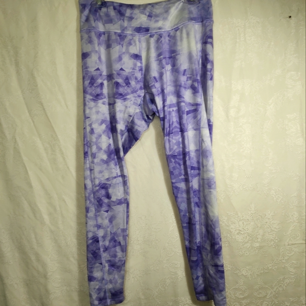 LuLaRoe lavender tie-die athletic leggings women's L    #338